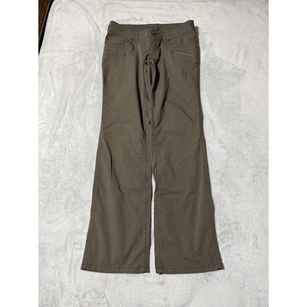 5.11 Tactical Cirrus Womens 12 Long Green Cargo Pants Straight Ripstop 32x33.5